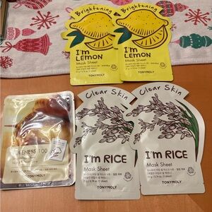 Lot of 5 TonyMoly Face Sheet Masks, NWT